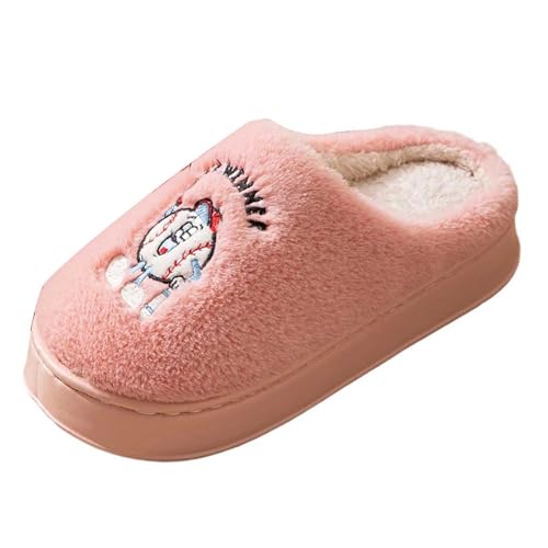 Generisch Hausschuhe Damen Herren Memory Foam Hausschuhen Rutschfester Pantoffeln Slipper Hüttenschuhe Winter Slippers für Drinnen Draußen mit Fellfutter von Generisch
