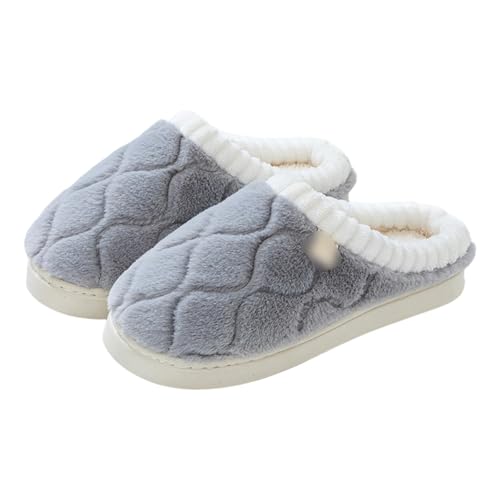 Generisch Hausschuhe Damen Herren Pantoffeln Winter Wärme Memory Foam Bequeme Antirutsch Pantoffel Outdoor/Indoor Plüsch Weiche Trendiger Slipper Filzpantoffeln von Generisch