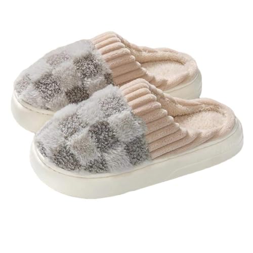 Generisch Hausschuhe Damen Herren Winter Halloween Weihnachten Urlaub Slipper Haus Schuhe Home Slipper Fuzzy Outdoor Indoor Schlafzimmer Hausschuhe Halloween Kürbis Plüsch Pantoffeln Warmer Schuhe von Generisch