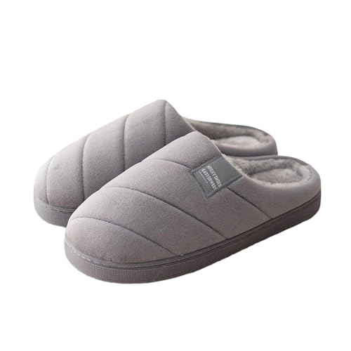 Generisch Hausschuhe Damen Herren Winter Warme Plüsch Pantoffeln Weiche Bequeme Filzpantoffeln Leichte rutschfeste Slippers Unisex von Generisch