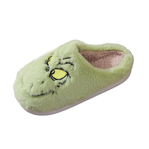 Generisch Hausschuhe Damen Herren Winter Weihnachts Hausschuhe Plüsch Warme Weihnachtspantoffeln Cartoon Hauspantoffeln Kuschelige Pantoletten Rutschfeste Leichte Weiche Indoor Slippers Lustig von Generisch