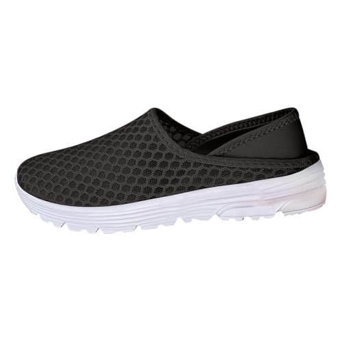 Generisch Hausschuhe Damen Mesh Orthopädische Pantoletten Mit Air Cushion Slip On Pantoffeln Flach Walkingschuhe Atmungsaktive Sommerschuhe Leicht Freizeitschuhe Weich Schuhe Black 44 von Generisch