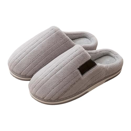 Generisch Hausschuhe Damen Warm, Pantoffeln Herren Herbst Unisex Winter Slippers Indoor & Outdoor Hauspantoffeln Memory Foam Hausschuhe Rutschfester Plüsch Pantoletten Schlafzimmer Winterhausschuhe von Generisch