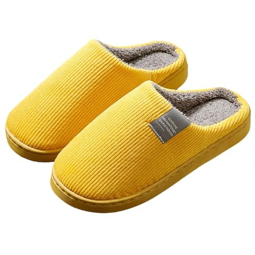 Generisch Hausschuhe Damen Winter,PlüSch Felt Slippers Non-Slip Unisex HüTtenschuhe Men's Warm Women Men Winter von Generisch