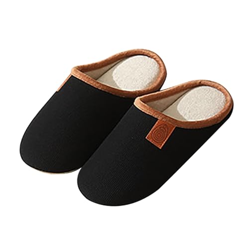 Generisch Hausschuhe Damen Winter Memory Foam Flauschige Pantoffeln rutschfeste Pantoletten Warm Hausschlappen Filzhausschuhe Filzpantoffeln Bequeme Flauschige Slippers Damenschuhe Für Innen Außen von Generisch