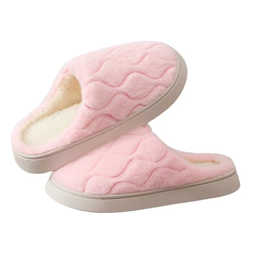 Generisch Hausschuhe Damen Winter Memory Foam Flauschige Pantoffeln rutschfeste Pantoletten Warm Hausschlappen Filzpantoffeln Filzhausschuhe Bequeme Flauschige Slippers Wohnschuhe Für Innen Außen von Generisch