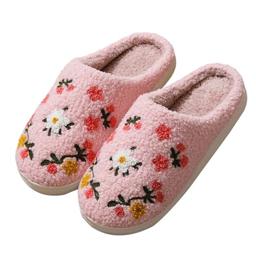 Generisch Hausschuhe Damen Winter Slippers Plüsch Pantoffeln Niedlich Cartoon Hauspantoffeln Kuschel Warme Schuhe Bequem Rutschfeste Filzpantoffeln Winterpantoffeln Haushaltsschuhe Teenager Mädchen von Generisch