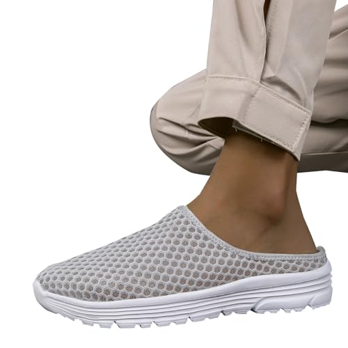 Generisch Hausschuhe Elegante Damen Herren, Pantoletten Bequeme Stoffschuhe Freizeitschuhe Lässige Unisex Sneaker Für Lässige Schlupfschuhe Leichte Atmungsaktive Flach Schuhe Mit Rutschfester Sohle von Generisch