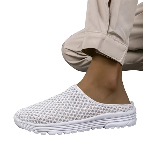 Generisch Hausschuhe Elegante Damen Herren, Pantoletten Bequeme Stoffschuhe Freizeitschuhe Lässige Unisex Sneaker Für Lässige Schlupfschuhe Leichte Atmungsaktive Flach Schuhe Mit Rutschfester Sohle von Generisch