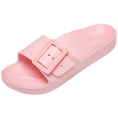 Generisch Hausschuhe Herren Badepantoletten aus Frottee rutschfeste Kunstfellkragen Scuff Offen Flauschiges Innerfutter Kurze Outdoor-Aufenthalte Slippers von Generisch