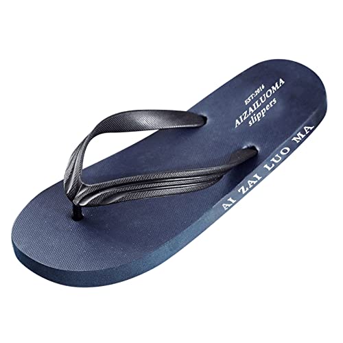 Generisch Hausschuhe Herren Flip Flops Weich Sohle Sandalen Bequeme Zehentranner Slipper Sommerschuhe Rutschfeste Strandschuhe Casual Pantoletten Flache Sandale Badeschuhe Badeschlappen von Generisch