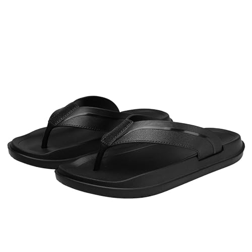 Generisch Hausschuhe Herren Flip Flops Weich Sohle Sandalen Bequeme Zehentranner Slipper Sommerschuhe Rutschfeste Strandschuhe Casual Pantoletten Flache Sandale Badeschuhe Badeschlappen von Generisch