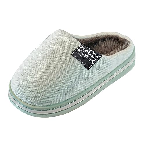 Generisch Hausschuhe Junge Mädchen Barfussschuhe Plüsch Pantoffel Warm Haus Schuhe rutschfest Bequeme Slipper Kids Home Winterschuhe Stoffschuhe von Generisch