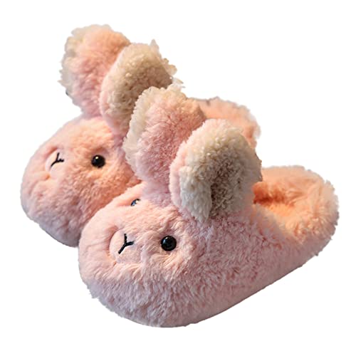 Generisch Hausschuhe Junge Mädchen Barfussschuhe rutschfeste Slim-Fit Slippers Fleece Kindergarten Hausschuh Atmungsaktive Lauflernschuhe Jungen Mädchen Slippers von Generisch