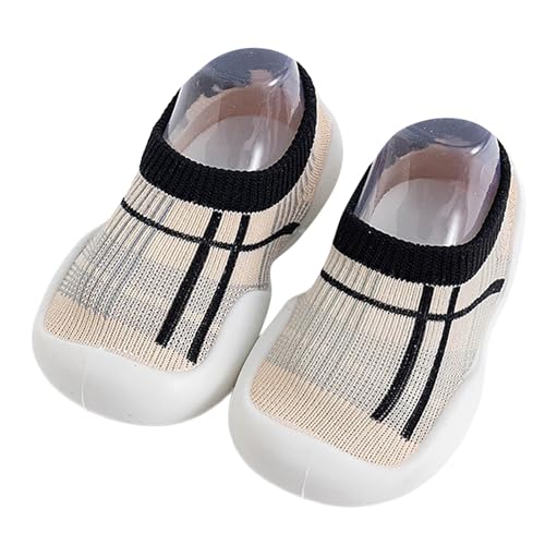 Generisch Hausschuhe Kinder Junge, Krabbelschuhe Baby Sommer Schuhe Sockenschuhe Lauflernschuhe Cosy Roots Babyschuhe Barfussschuhe Barfußschuhe Kinder Für Mädchen Junge Kleinkind, Beige, 24 EU von Generisch