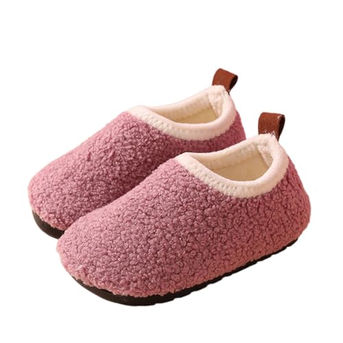 Generisch Hausschuhe Kinder Junge Mädchen Barfussschuhe Plüsch Slipper Flauschige Kuschelige Filzhausschuhe Cute Cartoon Pantoffeln Atmungsaktive rutschfest Hausschlappen Lustige Filzpantoffeln von Generisch