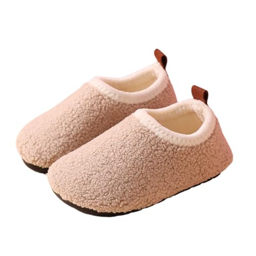 Generisch Hausschuhe Kinder Junge Mädchen Barfussschuhe Plüsch Slipper Flauschige Kuschelige Filzhausschuhe Cute Cartoon Pantoffeln Atmungsaktive rutschfest Hausschlappen Lustige Filzpantoffeln von Generisch