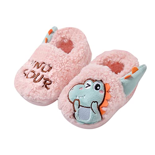 Generisch Hausschuhe Kinder Junge Pantoffeln Warm Plüsch Niedlich Karikatur Tier Kinderhausschuhe Atmungsaktive Turnschläppchen Weich Lauflernschuhe Slippers von Generisch