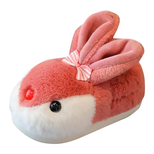 Generisch Hausschuhe Kinder Junge mädchen Kleinkind Kleinkind Kinder Baby warme Schuhe Jungen Mädchen Cartoon weiche Sohlen Hausschuhe Hausschuhe Kinder Flauschig (Watermelon Red, 30) von Generisch