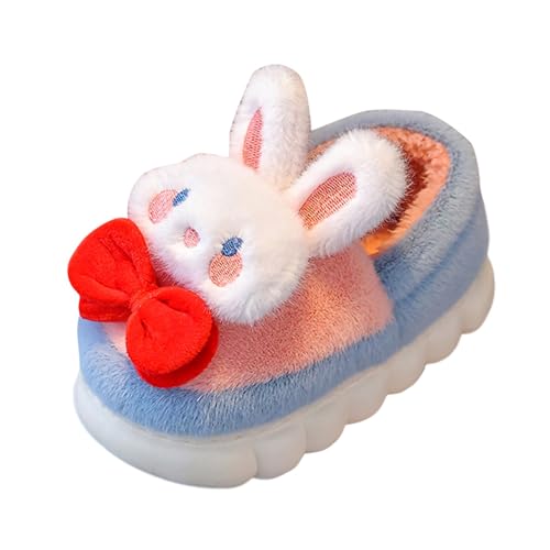 Generisch Hausschuhe Kinder Kinder Cartoon Kaninchen Baumwolle Hausschuhe Mädchen Jungen Memory Foam Bequeme Hausschuhe Warme Schuhe (27 Toddler) von Generisch