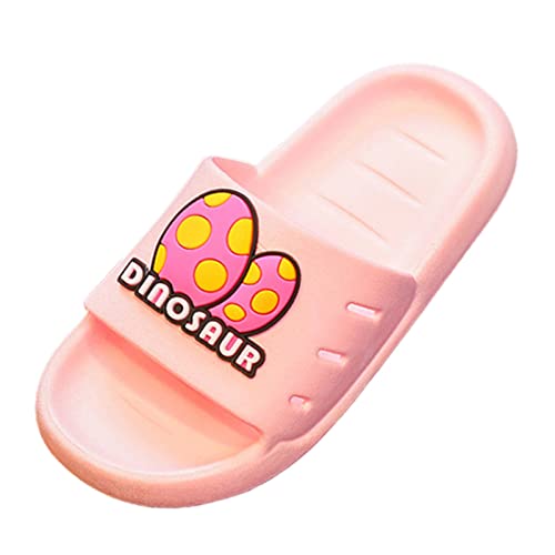 Generisch Hausschuhe Kinder Kinder-Sommerhaus außerhalb des Badezimmers tragen -Soft-Bottom-Cartoon-niedliche Jungen- Mädchen-Baby-Dinosaurier-Hausschuhe (Red, 28 Little Child) von Generisch