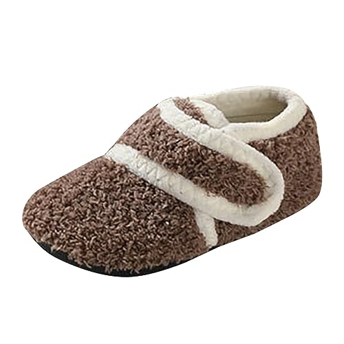 Generisch Hausschuhe Kinder Mädchen Hallenschuhe Kindergarten Barfussschuhe Jungen Slippers Weich Lauflernschuhe Unisex-Hausschuh Atmungsaktive Pantoffeln Leicht Baby Kleinkinder Warm Hüttenschuhe von Generisch
