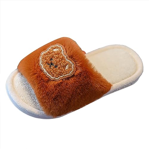 Generisch Hausschuhe Kinder Winter Erwachsener Slipper rutschfest Lauflernschuhe Kindergarten Winter Slippers Kids Home Winterschuhe Stoffschuhe von Generisch