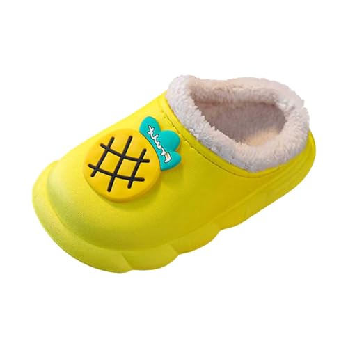 Generisch Hausschuhe Kinder Winter Pantoffeln Flauschig Leichte Cartoon Filzpantoffeln rutschfeste Warme Schlappen Schuhe Kuschel Weichen Sohlen Gefütterte Hüttenschuhe Slippers von Generisch