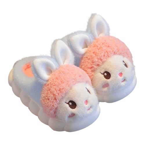 Generisch Hausschuhe Mädchen Warme Pantoffeln Plüsch mit Hase Motive Slippers Kids Schaum Sohle Barfussschuhe Hineinschlüpfen Leichte Freizeitschuhe Süße Winterschuhe Zu Hause von Generisch