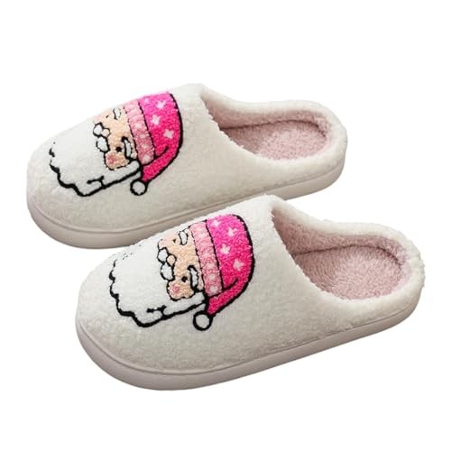 Generisch Hausschuhe Teenager Mädchen Herren Hausschuhe Winter Flauschige Warm Pantoffeln Unisex Rutschfeste Hausschlappen Filzpantoffeln Frauen Bequeme Weihnachten Slippers, 35-45EU von Generisch