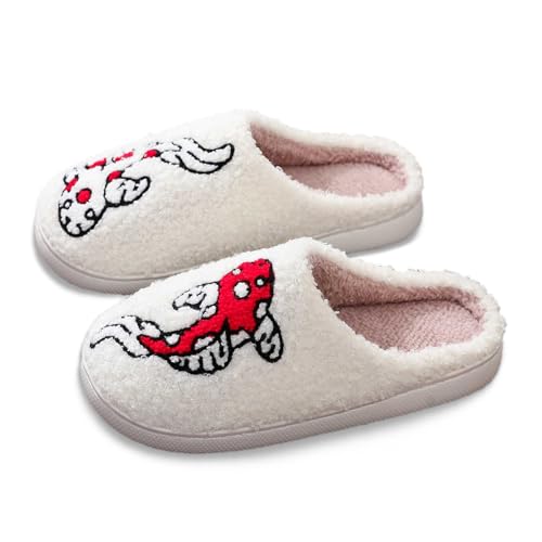 Generisch Hausschuhe Teenager Mädchen Herren Hausschuhe Winter Flauschige Warm Pantoffeln Unisex Rutschfeste Hausschlappen Filzpantoffeln Frauen Bequeme Weihnachten Slippers, 35-45EU von Generisch