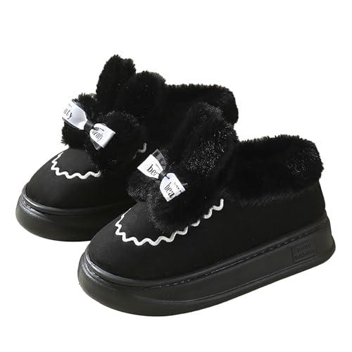 Generisch Hausschuhe Tiere Warm Winter Gefütterte Hausschuhe Elegant Pluesch Feste Sohle Slipper Soft Fluffy Wide Fit Hauspantoffeln Leicht rutschfest Hauspantoffeln Pantoffeln Set Gäste von Generisch