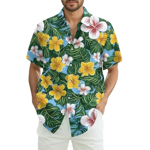 Generisch Hawaii Hemd Männer Kurzarm Hawaiihemd Herren Hawaii Hemden Button Down Sommerhemd Freizeit Urlaub Strand Hemd F Armee Grün 4XL Generisch Hawaii Hemd Männer Kurzarm Hawaiihemd Herren Hawaii Hemden Button Down Sommerhemd Freizeit Urlaub Strand Hemd F Armee Grün 4XL von Generisch