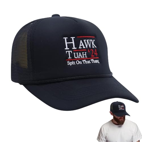 Generisch Hawks Tuah 24 Trucker Cap | Spit That Thang Baseballkappe | Hawks TUAH Baseballkappe | Hawks TUAH Hut | Spucken Sie Auf Diesen Thang Trucker Hut | Trucker Mütze Bequeme Baseballkappe von Generisch