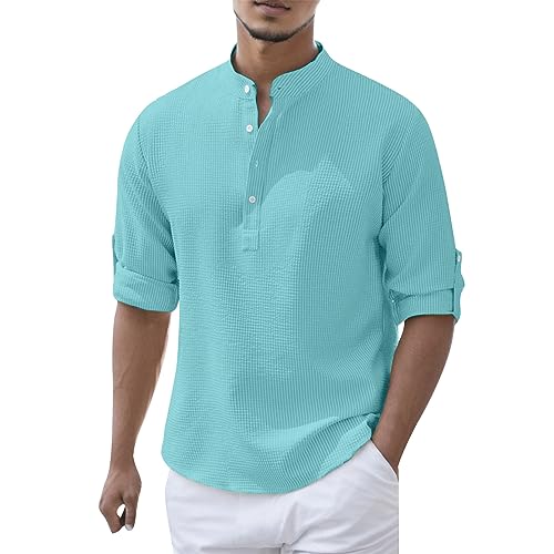 Generisch Hemd Herren, Hemd Mit Tasche Anzug Freizeithemden Pure Fit Herrenhemden Freizeithemden Langarm Hemden Regular Anzug Regular Fit Hochzeit Bügelleichtes Businesshemd Hemd Unifarben Stretch von Generisch