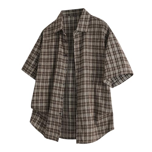 Generisch Hemd Herren Kurzarm Kariert Businesshemd Sommer Button-Down Kurzarmhemd Sommerhemd Regular Fit Basic Shirt Freizeithemden Taillierte Funktionsshirts Leichte Tops Herren Hemd Generisch Hemd Herren Kurzarm Kariert Businesshemd Sommer Button-Down Kurzarmhemd Sommerhemd Regular Fit Basic Shirt Freizeithemden Taillierte Funktionsshirts Leichte Tops Herren Hemd von Generisch