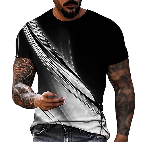 Generisch Hemd Herren Langarm/Kurzarm Henley Shirt Männer Freizeithemd Vintage Casual Leicht Baumwolle Slim Fit T-Shirt T-Shirt Herren 3XL Extra Lang Set Tshirt Herren Weiß XL Extra Lang von Generisch