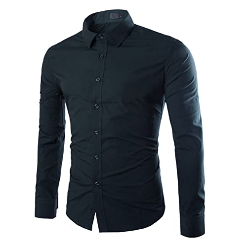 Generisch Hemd Herren Langarm Business Hemden Regular Fit Freizeithemd Männer Mordern Hochzeit Hemd mit Tasche Herren Hemd Weiss Freizeithemden FüR Herren Weiß Gant Rotes Shirt FüR Herren Langarm von Generisch