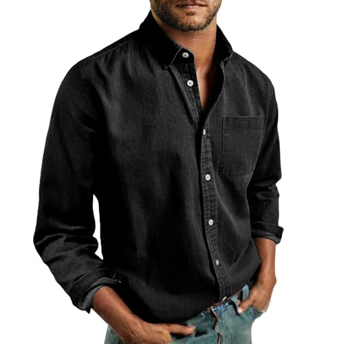 Generisch Hemd Herren Langarm Leinenhemd Button Down Leichtes Arbeithemd Atmungsaktiv Bequeme Sommerhemd Freizeithemd Regular Fit Outwear Leicht Outdoorhemd mit Knopfleiste Casual Businesshemd Generisch Hemd Herren Langarm Leinenhemd Button Down Leichtes Arbeithemd Atmungsaktiv Bequeme Sommerhemd Freizeithemd Regular Fit Outwear Leicht Outdoorhemd mit Knopfleiste Casual Businesshemd von Generisch