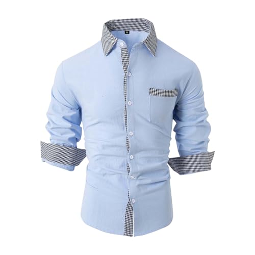 Generisch Hemd Herren Schwarz,Hemd Herren Langarm Freizeithemd Regular Fit Hemd Business Oberhemd Button Down Hemd mit Brusttasche Einfarbig Langarmshirt Herren Weiss Lässiger Komfort Generisch Hemd Herren Schwarz,Hemd Herren Langarm Freizeithemd Regular Fit Hemd Business Oberhemd Button Down Hemd mit Brusttasche Einfarbig Langarmshirt Herren Weiss Lässiger Komfort von Generisch