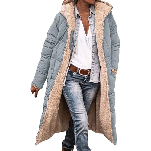 Generisch Herbst Mantel, Fliesjacken Für Frauen, Wintermantel Lang Warm Winterjacke Outdoor Gefütterte Fleecejacken Winter Jacke Herbst Mantel Herbstjacke Übergangsjacke Steppjacke Parka von Generisch