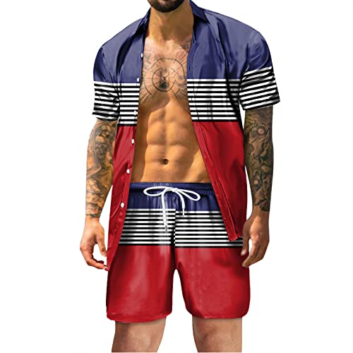 Generisch Herren 2-teilige Blumenoutfits Hipster Kurzarm Button Down Hemd und Shorts Set Zweiteiler Herren Sommer Kurz Elegantes Outfit Herren Komplett Generisch Herren 2-teilige Blumenoutfits Hipster Kurzarm Button Down Hemd und Shorts Set Zweiteiler Herren Sommer Kurz Elegantes Outfit Herren Komplett von Generisch