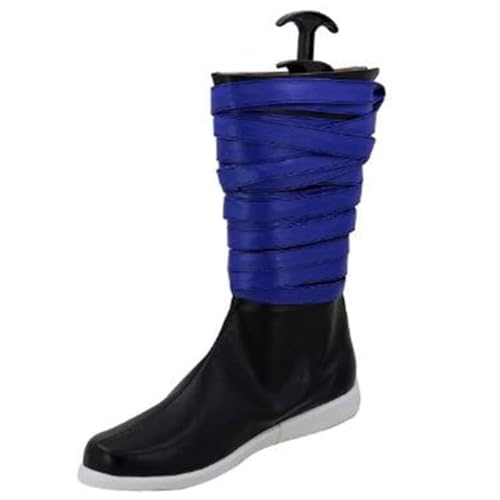 Generisch Herren Anime Cosplay Stiefel Für Gogeta Blau Mode Fancy Bühne Performance Requisiten Schuhe Halloween Comic Con (Blau,41) von Generisch