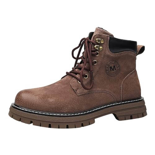 Generisch Herren Ankle Boots Robust Tragbar für Alltag Freizeit Moderne Sohle für Komfort Unterstützung (Brown, 43) von Generisch