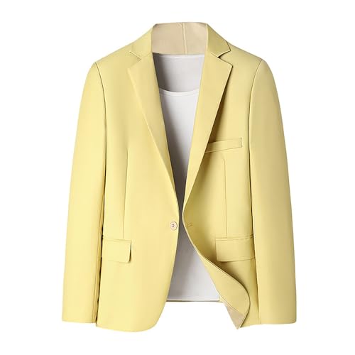 Generisch Herren Anzugjacke Sakko Sportlich Freizeit Blazer Regular Fit Männer Anzug Knopf Business Herren Outfit Komplett Set Herren Sakko Schwarz Übergrößen Trachtensakko Herren Leinen von Generisch