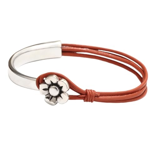 Generisch Herren Armband Leder, Kreatives Gänseblümchen Blumen Pu Lederarmband, Boho Spleißarmband, Stilvoller, Charmanter Schmuck Für Männer Und Frauen, Orange Generisch Herren Armband Leder, Kreatives Gänseblümchen Blumen Pu Lederarmband, Boho Spleißarmband, Stilvoller, Charmanter Schmuck Für Männer Und Frauen, Orange von Generisch