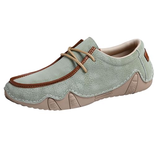 Generisch Herren BarfußSchuhe Breite Zehen Bootsschuhe Flache Low Top Wanderschuhe Handgefertigte StraßEnlaufschuhe rutschfeste Loafer Outdoorschuhe Wasserdicht Halbschuhe Leichte Laufschuhe von Generisch