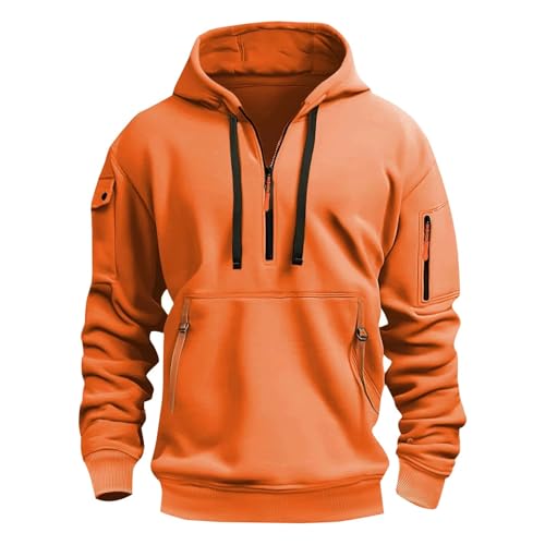 Generisch Herren Basic Kapuzenpullover Sweatjacke Pullover Hoodie Sweatshirt,Sweatshirts für Herrens,Pullover Männer,Retro-Mode von Generisch