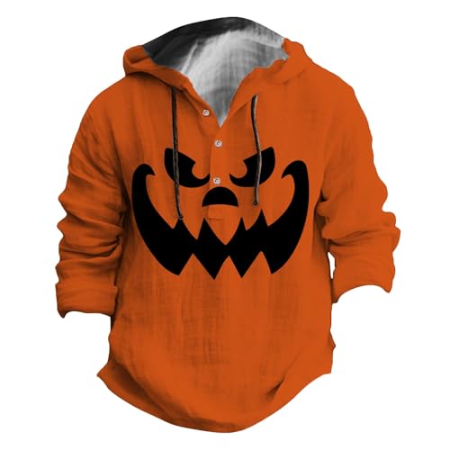 Generisch Herren Basic Kapuzenpullover Sweatjacke Pullover Hoodie Sweatshirt Freizeit Pullover Mit Taschen,Halloween Partnerkostüme,Hoody Mit Reißverschluss Herren Stylisch von Generisch