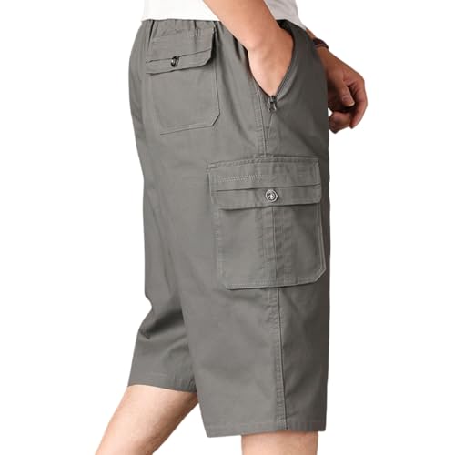 Generisch Herren Bermuda Shorts Knielang Cargo Shorts 3/4 Arbeitshose Kurze Hosen Männer Gummibund Baumwolle Hose Sommer Leichte Baggy Atmungsaktiv Trekkinghose Sporthose Große Größen Cargoshorts Generisch Herren Bermuda Shorts Knielang Cargo Shorts 3/4 Arbeitshose Kurze Hosen Männer Gummibund Baumwolle Hose Sommer Leichte Baggy Atmungsaktiv Trekkinghose Sporthose Große Größen Cargoshorts von Generisch
